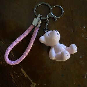 Pink Bear Keychain Toy